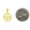 14K Yellow Gold Chai Pendant Charm Jewish Jewelry 21mm x 14mm